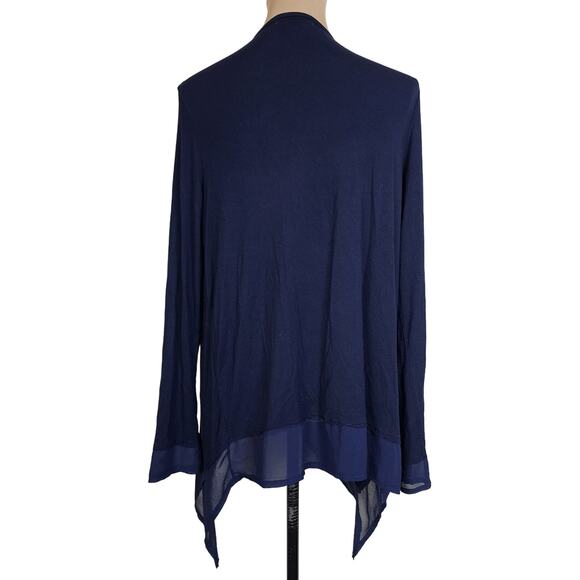 Verve Blues Large Navy Blue Lightweight Cardigan - Picture 2 of 4